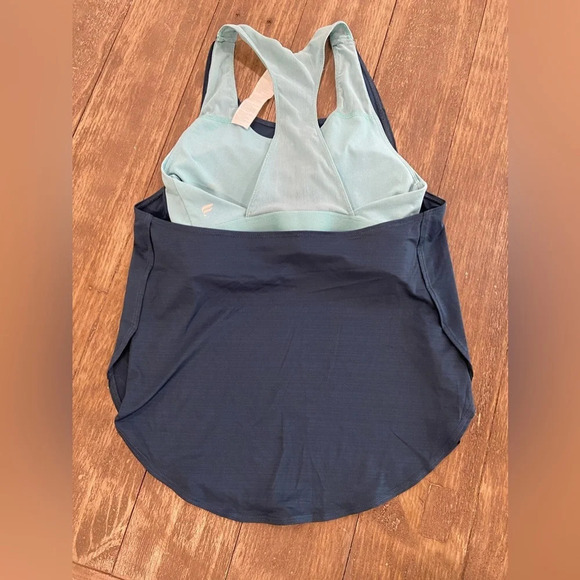 FABLETICS Eco-Conscious Built-In Bra Tank XXS Aqua Blue Sports Bra NWOT - Picture 8 of 13